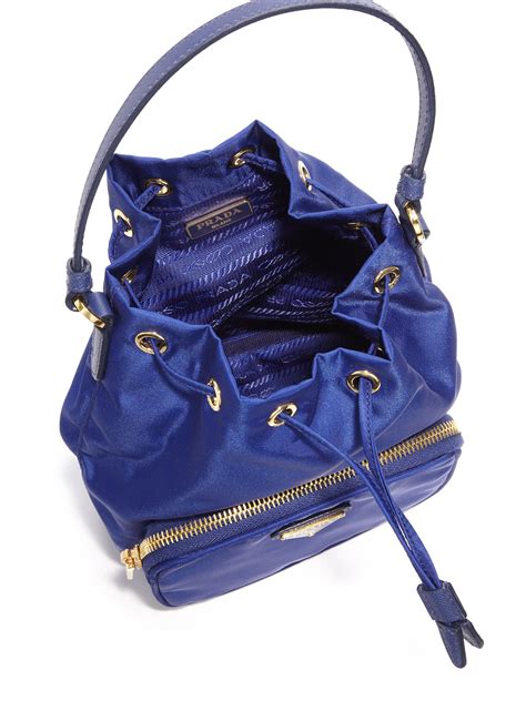 prada nylon bag blue|prada nylon drawstring bag.